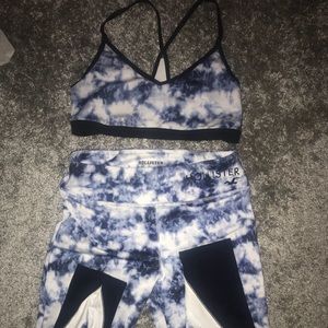Hollister Tie dye Sport Bra and Pants size Large